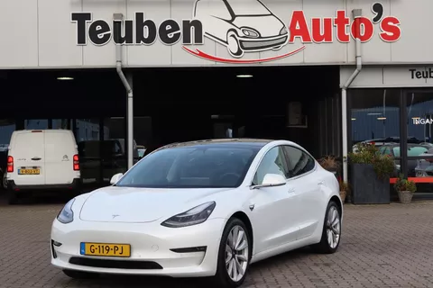 Tesla Model 3 Long Range AWD 75 kWh Autopilot computer 3.0, SOH 90,4%, Panoramadak, Cruise control, Lederen interieur
