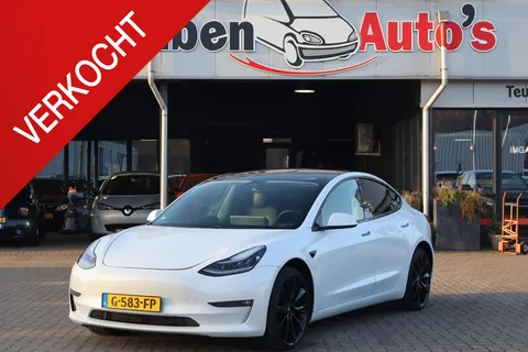 Tesla Model 3 Performance AWD 75 kWh SOH 89%, BTW Auto, Autopilot computer 3.0, Lederen interieur, 360 Camera,
