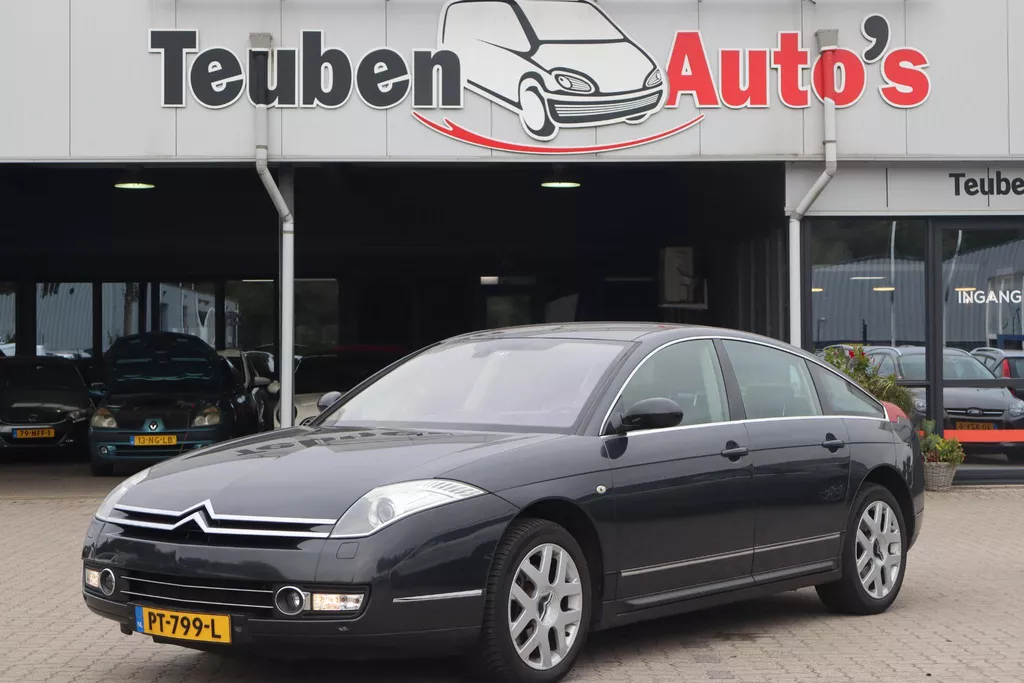 Citroen C6 2.7 HdiF V6 Exclusive (TOP AUTO), Climate control, Lederen bekleding, Voor- en achter stoelen verwarmbaar, Luchtvering, Trekhaak