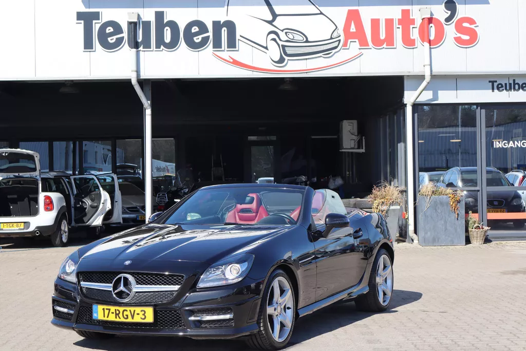 Mercedes-Benz SLK-klasse 200 Rood lederen bekleding, Cruise control, Navigatie, Stoelverwarming, Nekverwarming, Lichtmetalen wielen