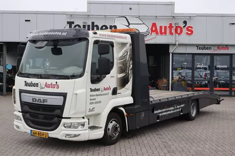 Daf Lf 210 fa Euro 6, 3115 kg laadvermogen, Oprijwagen, Navigatie, Cruise control, Elektrische lier, Tijhof oprijbak, Trekhaak, Luchtvering