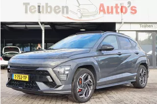 Hyundai Kona 1.6 GDI HEV N Line Sky | schuif-/kanteldak | Trekhaak | Stoelverwarming-ventilatie | Cruise control adaptief | 360 Camera | Zeer compleet!